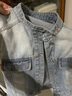 三彩2025秋季新款寬松短款水洗牛仔外套立領(lǐng)長(cháng)袖簡(jiǎn)約夾克上衣M 曬單實(shí)拍圖