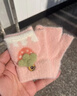 津炳勝兒童翻蓋手套秋冬卡通露指戶(hù)外防寒男女寶寶幼兒嬰兒半指保暖手套 粉色草莓【加厚保暖丨軟糯舒適】 均碼【建議0-3歲】 曬單實(shí)拍圖