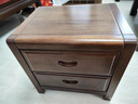 雙葉全實(shí)木床頭柜現代簡(jiǎn)約新中式家用臥室床邊柜儲物柜小型純2025新款 胡桃色 胡桃木 53x40x50cm 曬單實(shí)拍圖