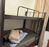 上下鋪鐵架床員工宿舍加厚雙層床工地學(xué)生公寓雙人高低床 1.2米寬黑色【送床墊+床板】 曬單實(shí)拍圖