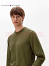 Tommy Hilfiger【棉羊絨混紡】秋冬男裝休閑通勤純色圓領(lǐng)內搭打底針織毛衣 軍綠色MS2 M （推薦：135-150斤） 曬單實(shí)拍圖