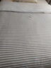 水星家紡四件套床上純棉100%a類(lèi)針織全棉條格床笠被套雙人1.5米×2米床醇咖 曬單實(shí)拍圖