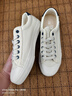 人本帆布鞋男鞋韓版百搭潮鞋低幫板鞋男平底系帶帆布鞋透氣軟底休閑鞋 米色891 39 標準碼 曬單實(shí)拍圖