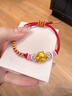 炙真銀樓招財貓咪足銀銀手鏈女款2025新款本命年禮物生日送女友老婆紅手繩 【元寶貓咪】手繩 曬單實(shí)拍圖