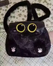 羅小黑大眼貓玩偶百搭毛絨羅小黑可愛(ài)喵咪黑色雙肩包斜挎包日系卡通立體 黑色大眼貓 曬單實(shí)拍圖