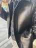 皮爾卡丹（pierre cardin）頭層真皮皮衣男綿羊皮秋冬外套男中年爸爸裝翻領(lǐng)大碼皮夾克 黑色(單皮衣) 2XL 185【160斤-175斤】 曬單實(shí)拍圖