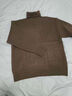 Bmuvlss高端品牌男裝美式復古高領(lǐng)絞花紋毛衣男士2025秋冬款寬松打底衫男 咖啡色 L 適合120-140斤 曬單實(shí)拍圖