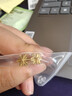 中國黃金（CHINA GOLD）黃金耳釘女士999足金雪花耳釘新年情人節禮物送女友老婆 足金耳釘約1.2g【甄選禮盒】 曬單實(shí)拍圖