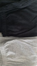 紅豆居家男士秋冬保暖秋褲男純棉單條薄棉毛褲 黑色 3XL185 曬單實(shí)拍圖