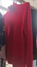 春竹【商場(chǎng)同款】100%山羊絨秋冬半高領(lǐng)純色加厚保暖針織毛衣羊絨衫女 石榴紅 M ( 95CM） 曬單實(shí)拍圖