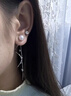 芯奢珍珠流蘇耳夾女無(wú)耳洞無(wú)痛蚊香盤(pán)長(cháng)款仿珍珠耳環(huán)氣質(zhì)耳墜2025新款 流蘇耳夾一對（無(wú)耳洞拍） 曬單實(shí)拍圖