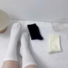JOAE6雙精梳棉堆堆襪子女秋冬新款中筒襪無(wú)骨搭配小皮鞋女士月子襪 曬單實(shí)拍圖