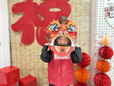 接運貓馬年新春龍舟舞龍瑞醒醒獅頭手工diy兒童制作材料包幼兒園紙殼盒 瑞醒醒獅頭-紅獅 曬單實(shí)拍圖