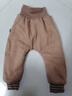 贏(yíng)一貝（Yingyibei）嬰兒加絨加厚大pp褲秋冬男童女寶寶小童衣服冬裝保暖洋氣長(cháng)褲子 淺奶茶 100 曬單實(shí)拍圖