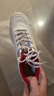特步星曜老爹鞋男新款情侶厚底減震耐磨增高舒適百搭情侶休閑鞋運動(dòng)鞋 白塵灰/赫洋紅【男款】 41 曬單實(shí)拍圖