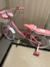 永久兒童自行車(chē)3-8歲小孩腳踏單車(chē)寶寶中大童女孩公主款童車(chē) 【升級-白胎】小貓粉+護具禮包 16寸 曬單實(shí)拍圖