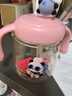 貝親兒童牛奶杯1-3歲寶寶喝水喝奶PPSU直飲奶瓶雙吸管水杯 粉色330mL 曬單實(shí)拍圖