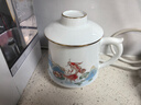 景德鎮（jdz）陶瓷茶杯高檔描金茶漏杯帶蓋簡(jiǎn)約馬克杯辦公杯高檔圣誕禮物錦鯉 曬單實(shí)拍圖