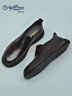 金利來(lái)（Goldlion）男鞋男士休閑鞋時(shí)尚商務(wù)舒適套腳休閑皮鞋G506310110AAB黑-41碼 曬單實(shí)拍圖