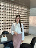 皓梵潔襯衫女白襯衫女白襯衣正裝通勤職業(yè)裝雪紡長(cháng)袖女士法式襯衫次日達 白色 M 建議（95-110斤） 曬單實(shí)拍圖