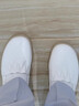 回力四季白色護士鞋女透氣真皮平底防滑孕婦鞋防臭軟底軟面牛筋底大碼鞋 白色 40 250mm 曬單實(shí)拍圖