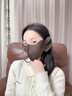 浪莎（LangSha）保暖口罩秋冬防寒口罩耳罩一體騎行立體防風(fēng)防塵透氣顯瘦保暖面罩 曬單實(shí)拍圖