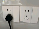 西門(mén)子（SIEMENS）開(kāi)關(guān)插座 10A五孔帶單控 奶油風(fēng)插座 皓彩米絨白5UB26241NC013P 曬單實(shí)拍圖