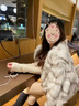 傲列秋冬新款狐貍毛皮草外套女短款 顯瘦韓版年輕款氣質(zhì)海寧毛毛大衣 奶茶色 M 曬單實(shí)拍圖