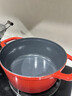 雙立人（ZWILLING）琺瑯鑄鐵鍋湯鍋燉鍋雙耳煲湯鍋平底鍋烹飪鍋具電磁爐燃氣通用 亮紅色 24cm 曬單實(shí)拍圖