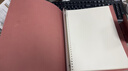 ujia 空白活頁(yè)本a4大號筆記本蓋章加厚高顏值軟皮可拆卸蓋章本考研草稿繪畫(huà)本 落日紅 曬單實(shí)拍圖