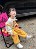 G.duck小黃鴨童裝女童衛衣套裝春秋季2026新款星星人兒童衣服女寶寶春裝 星星人 110 建議4~5歲【100-110cm】cm 曬單實(shí)拍圖