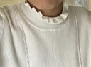 E·LAND KIDS童裝女童毛衣2025年冬新品學(xué)院風(fēng)半高領(lǐng)長(cháng)袖針織衫 Ivory象牙白/39 165 曬單實(shí)拍圖