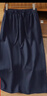 天絲亞麻感半身裙女秋裝2025新款中長(cháng)棉麻a字裙開(kāi)叉直筒裙 藏青色 L L【建議100-115斤】 曬單實(shí)拍圖