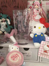 Hello Kitty玻璃杯耐高溫高顏值家用喝水杯果汁牛奶杯學(xué)生大容量杯 胭脂粉KT貓-單杯+泡沫裝 曬單實(shí)拍圖