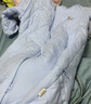 初貝（CHUBEI）大童睡袋嬰兒寶寶小學(xué)生兒童成人春秋冬薄加厚連體睡衣分腿防踢被 春秋有腳套淺藍色 4XL建議身高125-140（145碼） 曬單實(shí)拍圖