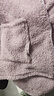 浪莎（LangSha）秋冬新款睡衣女士珊瑚絨加厚時(shí)尚保暖加厚長(cháng)毛絨可外穿家居服套裝 紫色拉鏈【上衣加褲子】 XL 【建議120-140斤】 曬單實(shí)拍圖