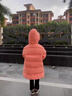 G.duck品牌童裝兒童羽絨服女童中長(cháng)款加厚保暖羽絨外套女孩寶寶冬季衣服 橘色 90 曬單實(shí)拍圖