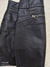 兔芊（TUQIAN）海寧真皮短裙女包臀裙皮裙2025秋冬女半身裙綿羊皮一步裙高腰包臀 黑色 L 建議104-113斤穿 曬單實(shí)拍圖