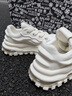 莎萊茜（SALAXI）2025秋冬新品冰川系列潮牌厚底增高面包鞋男女款情侶氣墊休閑潮鞋 白色 34 【女款】 曬單實(shí)拍圖