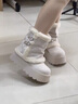 啄木鳥(niǎo)白色厚底加絨加厚雪地靴女款2025新款冬季毛毛鞋保暖東北棉鞋子 白色 加絨 37 (235mm) 曬單實(shí)拍圖
