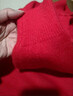 恒源祥軟糯舒適新中式國風(fēng)毛衣針織衫加厚保暖毛絨衫長(cháng)袖內搭打底上衣女 中國紅 優(yōu)質(zhì)款 XL 120-135斤 曬單實(shí)拍圖