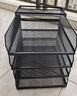 得力（deli）可堆疊金屬文件框欄文件籃文件托盤(pán)書(shū)立架多層辦公桌面檔案收納盒文件筐置物架五層黑色PB261 曬單實(shí)拍圖