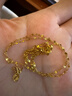 中國黃金（CHINA GOLD）黃金素鏈足金瓦片鏈項鏈百搭鎖骨鏈配鏈生日禮物女元旦情人節禮物 約1.13g 曬單實(shí)拍圖