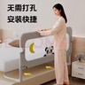 ZBENSER床圍欄免打孔嬰兒床上床圍擋安全護欄床邊一面擋板寶寶防摔床護欄 新款云朵白-免打孔加大U型底座 1.8米【按鍵180°折疊上下床】 曬單實(shí)拍圖