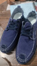 老北京布鞋一腳蹬帆布鞋男開(kāi)車(chē)透氣休閑經(jīng)典板鞋子秋冬季駕車(chē)輕便 A21深藍色 42 曬單實(shí)拍圖