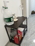 心有良家茶幾沙發(fā)邊桌茶水柜茶臺桌子雙層置物架B030黑胡桃色80cm 曬單實(shí)拍圖