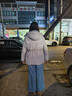 美力城【檀健次同款】女士新款可調節收腰鵝絨服保暖防風(fēng)羽絨服019 帽子灰 XL 曬單實(shí)拍圖
