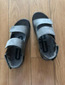 百麗舒適外穿涼拖鞋男款夏季牛皮魔術(shù)貼休閑吐司鞋A1452BL4 藍色-1代升級版 38 (240mm) 曬單實(shí)拍圖