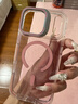 嘉丹納適用蘋(píng)果16手機殼櫻花粉磁吸iphone16promax鏡框支架15pro閃粉透明亞克力16pm高級感女新款輕奢 閃粉支架款【櫻花粉】 iphone 17 Pro Max 曬單實(shí)拍圖