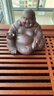 宏中紫砂茶寵彌勒佛可養茶桌擺件全手工笑佛擺件精品小和尚茶玩 托寶彌勒佛-原礦紫泥-中號 曬單實(shí)拍圖